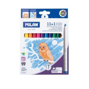 JUEGO DE MARCADOR MILAN BORRABLE 12 UNID