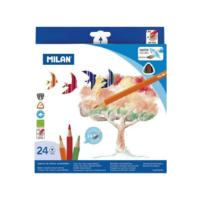 LAPIZ DE COLOR MILAN ACUARELABLE 24 LARGO 0742324