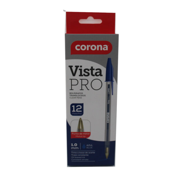 BOLIGRAFO AZUL CORONA 1.0MM X 12 UDS