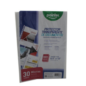 PROTECTOR DE HOJAS POINTER 30 MIC 8.5X13 PAQ 100