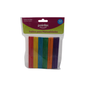 PALITOS POINTER MANUALIDADES 50PZAS COLOR P/100