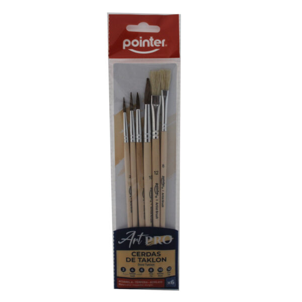 SET DE PINCELES POINTER X 6 PZAS 2,4,6,8,10,12