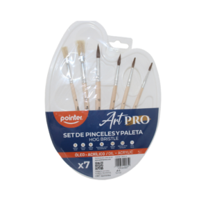 SET DE 6 PINCELES 2,4,6,8,10,12 POINTER Y PALETA