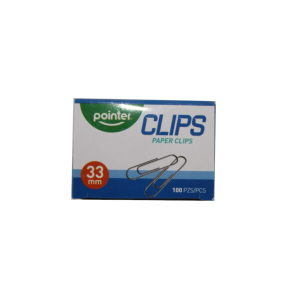 CLIPS POINTER METALICO 33 MM 100UDS