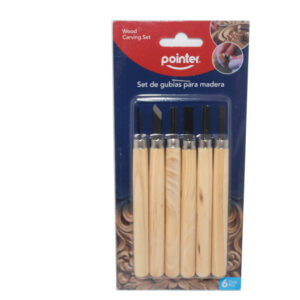 SET DE GUBIAS PARA MADERA POINTER 6 PZAS