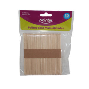 PALITOS POINTER MANUALIDADES 50PZAS MADERA