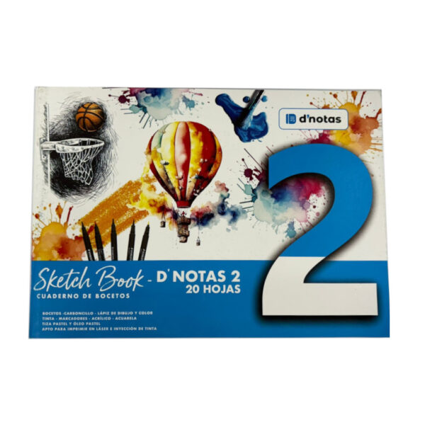 CUADERNO DE BOCETOS DNOTAS 2 140G 35x25 20HOJAS