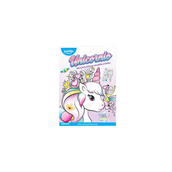 LIBRO PARA COLOREAR POINTER CON ESCARCHA Y STICKER