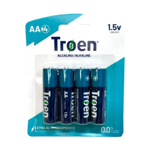 BATERIA ALCALINA AA TROEN 4 UNIDADES