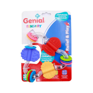 SONAJERO TRIANGULAR CON MORDEDOR SENSORIAL GENIAL