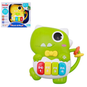 DINOSAURIO PIANO MUSICAL CON LUZ SENSORIAL GENIAL