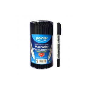 MARCADOR PERMANENTE NEGRO POINTER DOBLE PUNTA