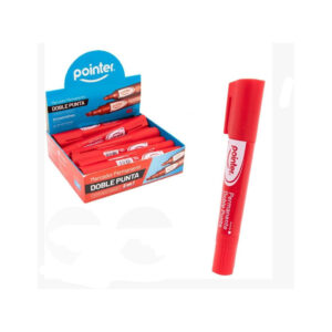 MARCADOR PERMANENTE DOBLE PUNTA POINTER ROJO