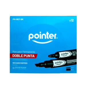 MARCADOR PERMANENTE DOBLE PUNTA NEGRO PM-1807