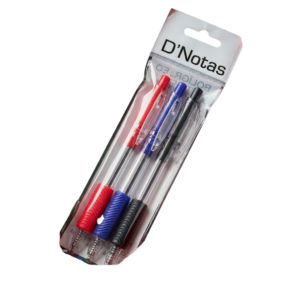 BOLIGRAFO DNOTAS RETRAC 3COLORES NEGRO/AZUL/ROJO+