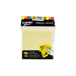 NOTAS ADHESIVAS POINTER AMARILLO 3X3PULG UNIDAD