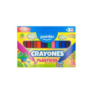CRAYONES PLASTICOS POINTER 12 UNIDADES