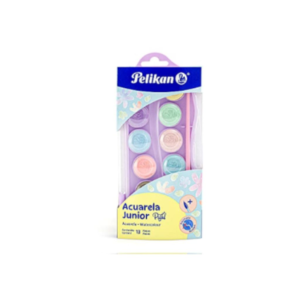ACUARELA JUNIOR COLORES PASTEL PELIKAN 12 UNID
