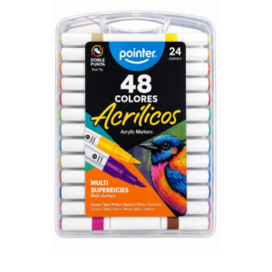 MARCADORES ACRILICOS POINTER MULTI SUPERFIC 24PZAS