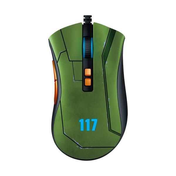 MOUSE GAMING RGB RAZER DEATHADDER V2 ALÁMBRICO USB EDICION HALO 20000 DPI RZ01-03210300-R3M1 VERDE-NEGRO