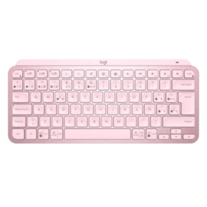 TECLADO LOGITECH MX KEYS MINI MEMBRANA INALÁMBRICO BLUETOOTH ESPAÑOL 920-010478 ROSADO