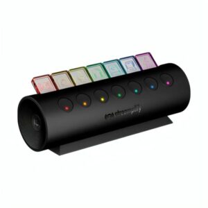 TECLADO STREAMING + HUB STREAMPLIFY 7 PUERTOS USB,TECLADO,MOUSE,WEBCAM,DISPOSITIVO DE CARGA 7-RGB-US-F-BK SPUH-HC71257.11