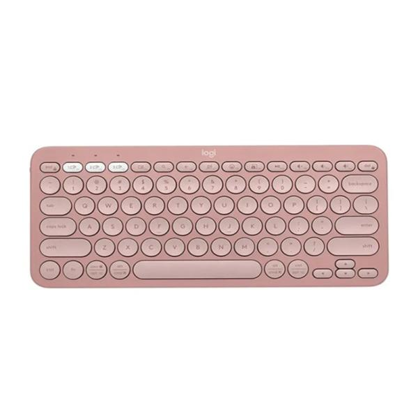 TECLADO LOGITECH PEBBLE KEYS 2 K380S MEMBRANA INALÁMBRICO BLUETOOTH ESPAÑOL 920-011785 ROSADO