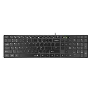 TECLADO GENIUS SLIMSTAR 126 MEMBRANA ALÁMBRICO USB ESPAÑOL 31310017401 NEGRO