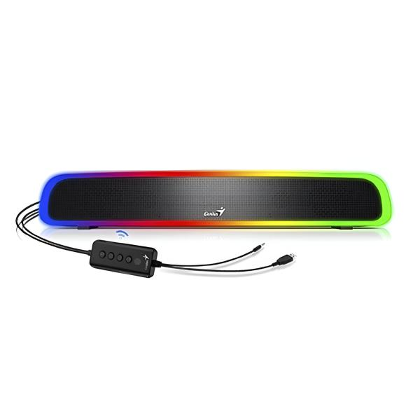 BARRA DE SONIDO RGB GENIUS 200BT 4W BLUETOOTH 3.5MM 31730045400 NEGRO