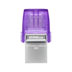 MEMORIA USB 64GB KINGSTON DATA TRAVELER MICRODUO 3C USB-A / USB-C 3.2 GEN 1 DTDUO3CG3/64GB PLATEADO / MORADO