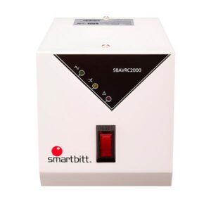 REGULADOR DE VOLTAJE SMARTBITT SBAVRC2000 2000VA 1200W 1 TOMA 80?150 VCA RETARDO DE ENCENDIDO LÍNEA BLANCA BLANCO / NEGRO