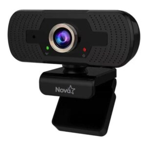 CAMARA WEB NOVA AWM12002002C 1080P FULL HD USB 2.0 CON MICROFONO INCLUIDO NEGRO
