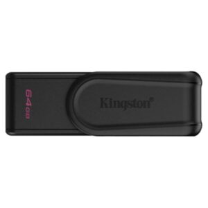 MEMORIA USB 64GB KINGSTON DATA TRAVELER EXODIA S USB-A 3.2 GEN 1 CON TAPA GIRATORIA DTXS/64GB NEGRO