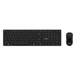 TECLADO Y MOUSE MSI FORGE K210 W COMBO LS INALÁMBRICO 2.4 GHZ ESPAÑOL S11-43LS201-Y92 NEGRO