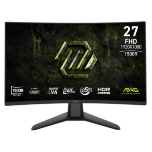 MONITOR GAMING MSI MAG 274CF X24 27 PULG CURVA 1500R 1920X1080 240HZ VA RÁPIDO FREESYNC DISPLAYPORT / HDMI 9S6-3CF51T-004 NEGRO