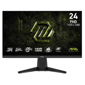 MONITOR GAMING MSI MAG 245F X24 24 PULG PLANA 1920X1080 240HZ IPS RÁPIDO FREESYNC PREMIUM DISPLAYPORT / HDMI 9S6-3BC81M-004 NEGRO
