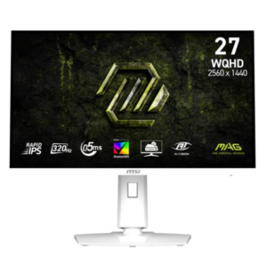 MONITOR GAMING MSI MAG 274QRFW X32 27 PULG PLANA WQHD 2560X1440 320HZ RAPID IPS G-SYNC 9S6-3CE49H-036 BLANCO
