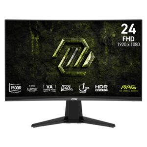 MONITOR MSI MAG 245C X24 24 PULG CURVA 1500R 1920X1080 FHD 240HZ AMD FREESYNC PREMIUM DISPLAYPORT / HDMI 9S6-3BD01M-001