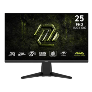MONITOR GAMING MSI 25 PULG MAG 255F X24 PLANA 1920X1080 FULL HD 240 HZ RAPID IPS AMD FREESYNC PREMIUM HDMI / DISPLAYPORT 9S6-3BC91M-001 NEGRO