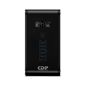 UPS CDP R-SMART1010 1000VA 500W 0X NEMA 5-15R, NEMA 5-15P, USB, RJ45, COAXIAL 6 PUERTOS USB DE CARGA NEGRO