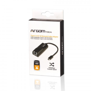 ADAPTADOR ARGOM TYPE C A RJ45 6 PULG ARG-CB-0062