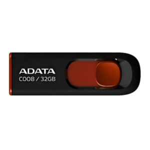 MEMORIA USB 32GB ADATA AC008 USB-A 2.0 AC008-32G-RKD NEGRO / ROJO
